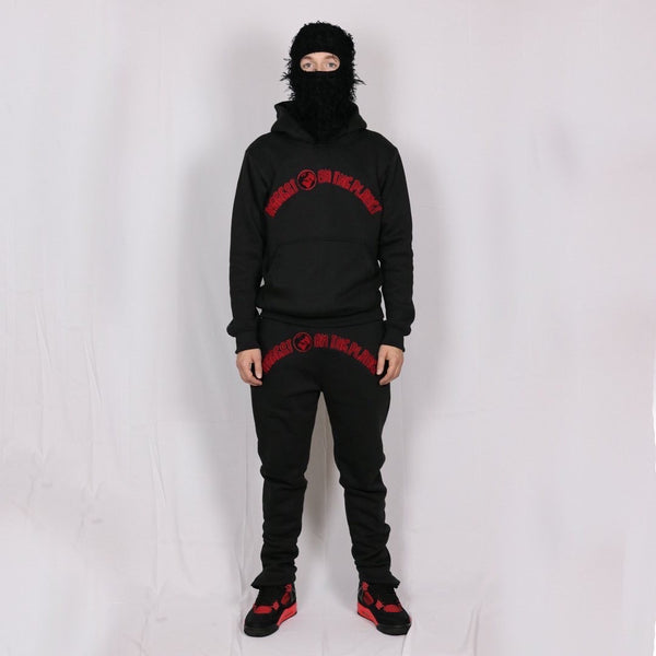 Red On Black Tracksuit