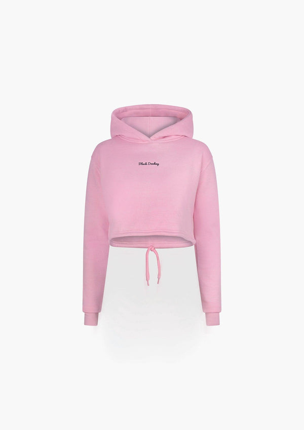 Daily Crop Hoodie I Pink