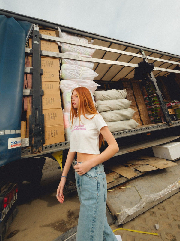 Bitchy Outside Marshmallow Inside Crop Top