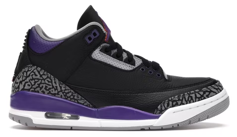 JORDAN 3 RETRO BLACK COURT PURPLE