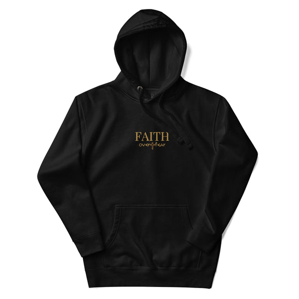 Faith Over Fear Premium Embroidered Hoodie