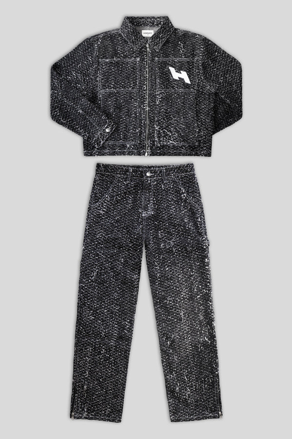 Frayed Denim Set