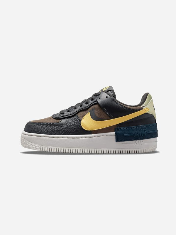 Air Force 1 Shadow Black Brown Yellow